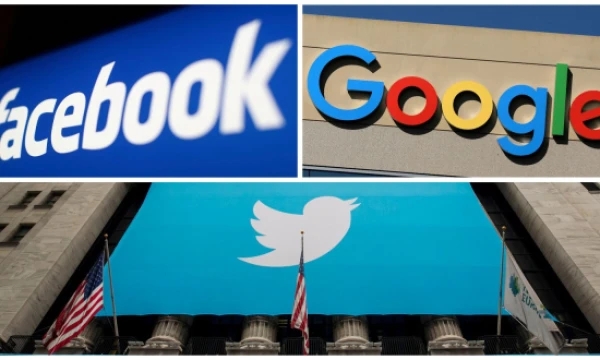 FILE PHOTO: Facebook, Google and Twitter logos are seen in this combination photo from Reuters files. REUTERS/File Photo