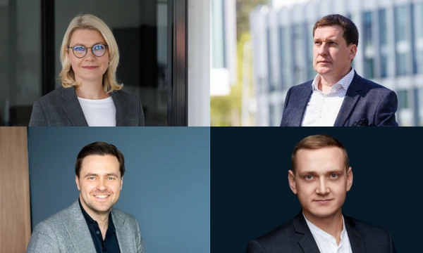 Vita Žutautaitė, NT plėtros bendrovės „Eriadas“ vadovė, Raimondas Reginis, „Ober-Haus“ rinkos tyrimų vadovas Baltijos šalims, Matas Mockeliūnas, „I Asset Management“ fondo „IAM CEE Student Housing Fund“ partneris, Paulius Kukenys, NT agentūros „Capital“ Kauno biuro brokeris. VŽ koliažas.