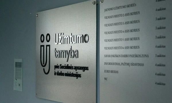 Užimtumo tarnybos klientų aptarnavimo skyrius Vilniuje. Juditos Grigelytės (VŽ) nuotr.