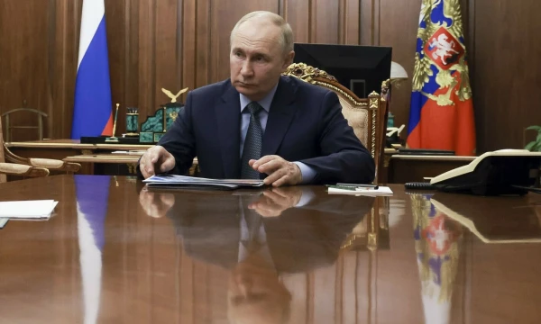Vladimiras Putinas. Alexander Kazakov („Sputnik“ / „Kremlin“ / „Pool Photo“ per AP / „Scanpix“)
