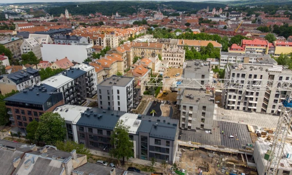 Gyvenamųjų namų kvartalas „Baltas lapas“ – tarp Šaltinių, Mindaugo ir Aguonų gatvių, Vilniaus senamiesčio ir Naujamiesčio sankirtoje. Vladimiro Ivanovo (VŽ) nuotr.