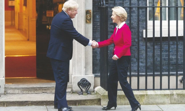 Borisas Johnsonas, Jungtinės Karalystės premjeras, ir Ursula von der Leyen, Europos Komisijos pirmininkė. Ray Tango („Sipa“ / „Scanpix“) nuotr. 