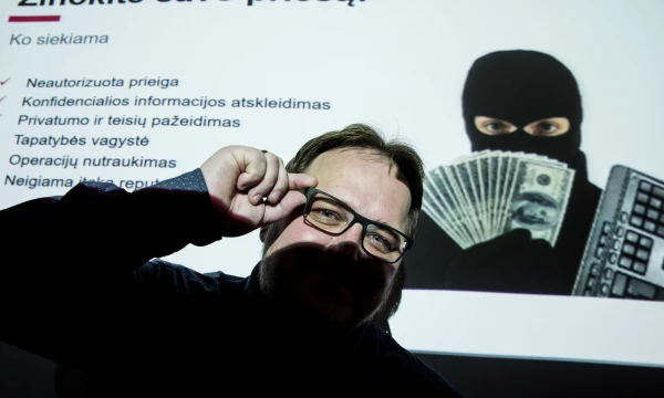 Tyrūnas Jokubauskas, IT ir konsultacijų UAB „Synergy Consulting“ direktorius:
„Įsilaužimo rizika į CVP IS sistemą nėra didelė, tačiau diegiamos papildomos priemonės dar padins duomenų saugumą.“
Juditos Grigelytės (VŽ) nuotr. 