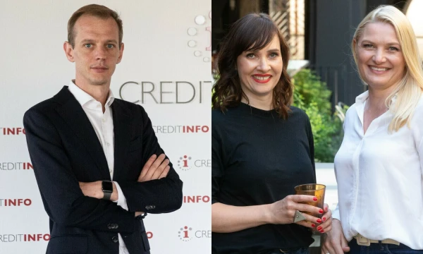 Aurimas Kačinskas, „Creditinfo Lietuvos“ generalinis direktorius, Ieva Vaičiūnaitė (kairėje) ir Jurgita Viltrakienė, gastronomijos konsultacijų agentūros „Kitchen Rules“ įkūrėjos. Vladimiro Ivanovo (VŽ) nuotr.