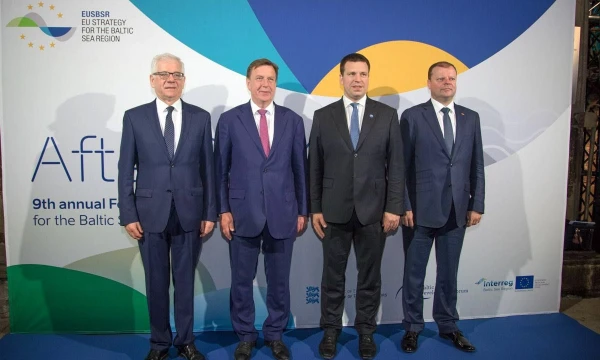 Trijų Baltijos premjerų ir Lenkijos užsienio reikalų ministro susitikimas Taline. Dariaus Jaručio (LRVK) nuotr.
