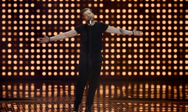 Jurijus Veklenko „Eurovizijos“ pusfinalyje. Jack Guez (AFP/„Scanpix“) nuotr.