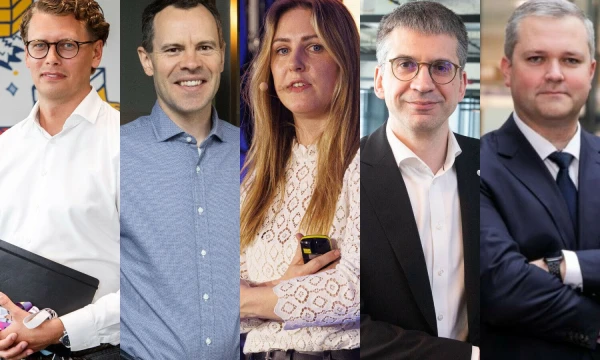 M.Ivanauskas, UAB „Telia Global Services Lithuania“ vadovas,P. Insoda, UAB „NFQ Technologies“ vadovas,  E. Paukštytė, „Teltonika IoT Group“ viceprezidentė žmogiškųjų išteklių vystymui, E. Liachovičius „Girteka Group“ generalinis direktorius, J. Plankis, UAB „Thermo Fisher Scientific Baltics“ generalinis direktorius VŽ koliažas