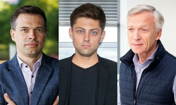 Marijonas Chmieliauskas, „Realco“ pardavimų direktorius, Šarūnas Tarutis, „Citus“ investicijų ir analizės vadovas, Arvydas Avulis, „Hanner“ valdybos pirmininkas. VŽ koliažas.