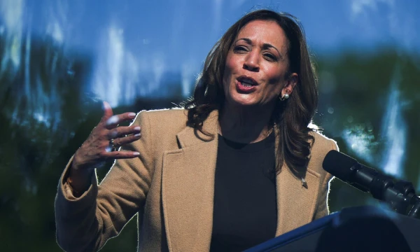 Kamala Harris, viceprezidentė ir Demokratų partijos kandidatė į JAV prezidentus. Briano Snyderio (AFP/„Scanpix“) nuotr.