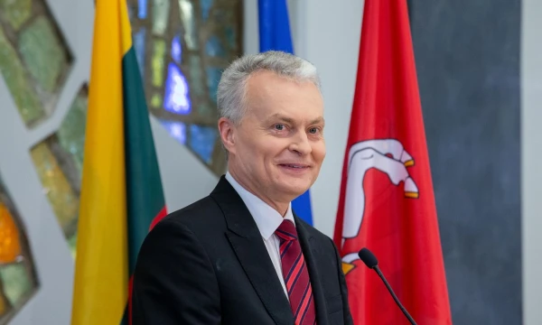 Išrinkto Lietuvos Prezidento Gitano Nausėdos spaudos konferencija M. Mažvydo bibliotekoje Vilniuje. Juditos Grigelytės (VŽ) nuotr.