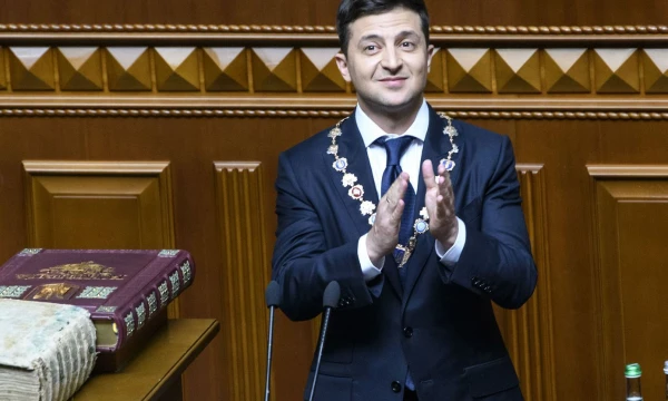 Ukrainos prezidentas Volodymyras Zelenskis. Vladyslavo Musienko („AFP“ / „Scanpix“) nuotr.  