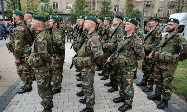 Šaulių sąjungos rikiuotė. Vladimiro Ivanovo (VŽ) nuotr.