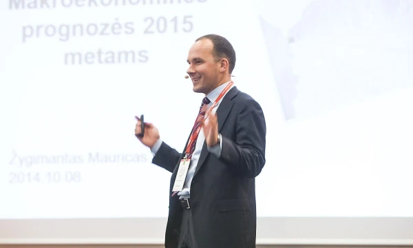 Žygimantas Mauricas, „Nordea“ banko vyriausiasis ekonomistas: „Latviai prisicirkino, o tai yra gera proga Lietuvai pakovoti dėl talentų“. Juditos Grigelytės (VŽ) nuotr.