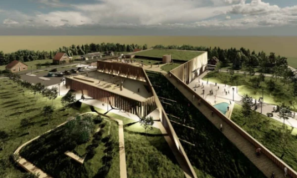 Projektų rengimo centro ir „Tikslios formos“ vizualizacijos.