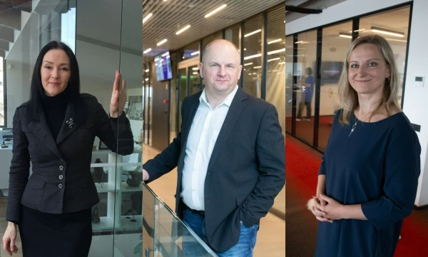 Palmira Sirusienė (kairėje), UAB „Noriu personalo sprendimų grupė“ direktorė, Ramūnas Bagdonas, „Telios“ žmonių ir kultūros vadovas, Raimonda Alonderienė, „Devbridge“ žmonių ir organizacijos vystymo direktorė. VŽ koliažas