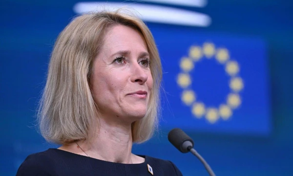 Kaja Kallas, buvusi Estijos premjerė. Johno Thyso (AFP/„Scanpix“) nuotr.