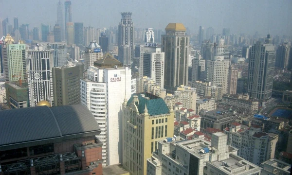 Kinija, Šanchajus. Miesto panorama.Justinos Juršytės nuotr.