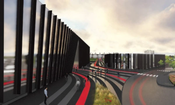 „Axis Industries“ konsorciumo nacionalinio stadiono vizualizacija.