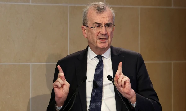 Francois Villeroy de Galhau, Prancūzijos centrinio banko vadovas. Kevino Dietscho (AFP/„Getty Images“/„Scanpix“) nuotr.