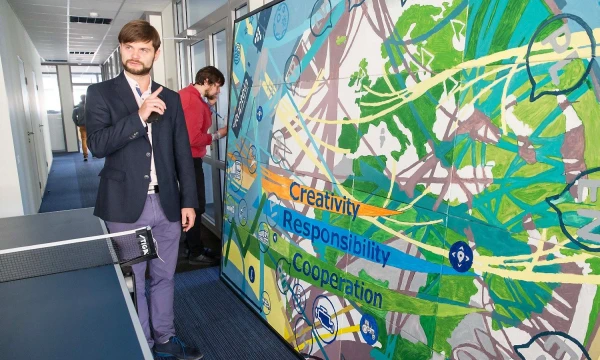 2015 10 01. Andrius Rupšys, telekomunikacijų UAB "Ruptela", kuriančios transporto valdymo sprendimus, generalinis direktorius. Juditos Grigelytės (VŽ) nuotr.