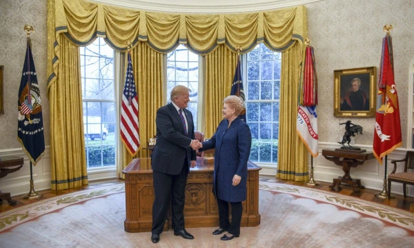 Donaldas Trumpas, Dalia Grybauskaitė. Roberto Dačkaus (lrp.lt) nuotr.