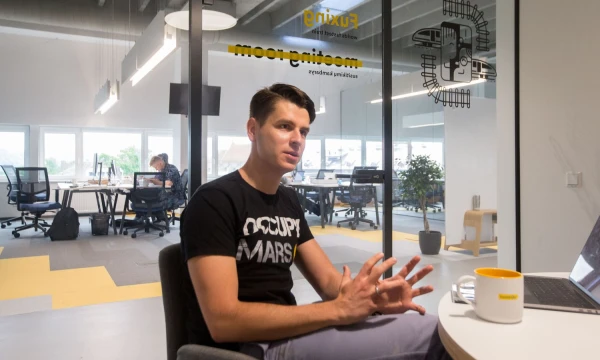 Daumantas Dvilinskas, piniginių perlaidų startuolio „TransferGo“ generalinis direktorius. Juditos Grigelytės (VŽ) nuotr.