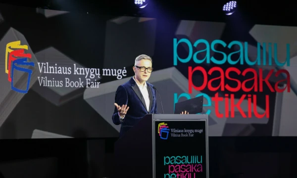 Atidarant 24-ąją Vilniaus knygų mugę. Istorikas Aurimas Švedas. Pauliaus Peleckio / BNS nuotr.