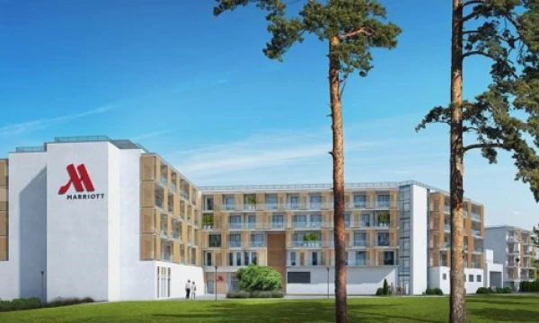 Palangoje pradėtas statyti tinklo „Marriott“ viešbutis. „Vastint“ vizualizacija. 