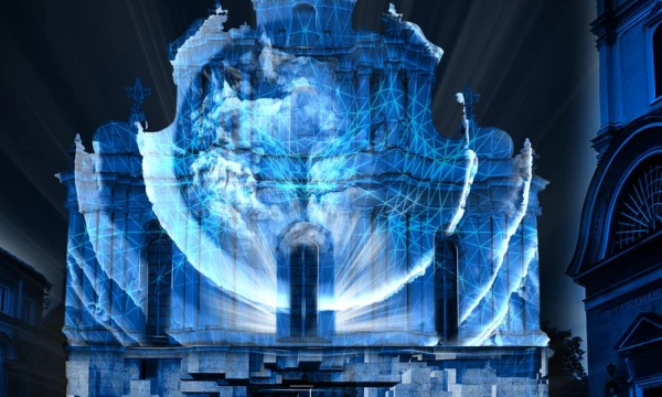 Šv. Jonų bažnyčia. Vilniaus šviesų festivalis. „Video Architects“ nuotr.