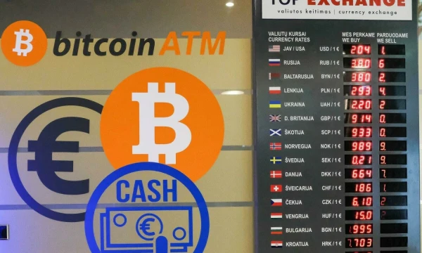 Bitkoinų bankomatas. Vladimiro Ivanovo (VŽ) nuotr.