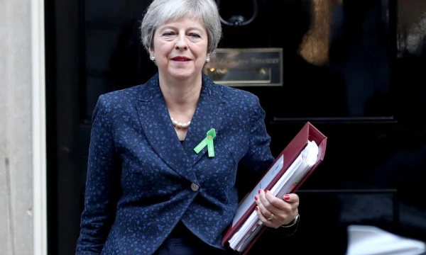 JK premjerė Theresa May. Simono Dawsono („Reuters“ / „Scanpix“) nuotr.