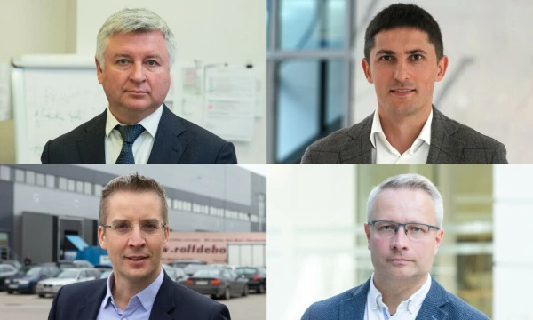 Sigitas Jautakis, „Baltic Sea Properties“ vadovas Lietuvoje (viršuje kairėje), Giedrius Muliuolis, „Urban Hub“ vadovas, Laurynas Kuzavas, „Sirin Development“ vadovas, Darius Kvedaras, UAB „Baltic Engineers“ generalinis direktorius. VŽ montažas
