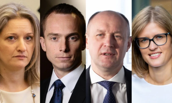 Jekaterina Rojaka, UAB „Creditinfo Lietuva“ verslo plėtros ir strategijos vadovė, Gžegožas Sielevičius, tarptautinės rizikos valdymo bendrovės „Coface“ vyriausiasis ekonomistas, Kęstutis Vanagas, UAB „YIT Lietuva“ vadovas, Jurga Tamašauskaitė, UAB „Scorify“ verslo sprendimų vadovė. VŽ koliažas.