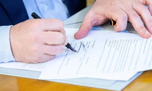 Pasirašyta valdančios koalicijos sutartis. Juditos Grigelytės (VŽ) nuotr.