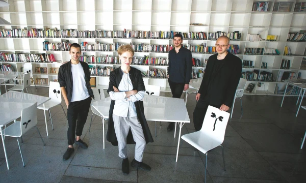 Dominykas Daunys, Ona Lozuraitytė, Ivane‘as Ksnelašvilis ir Petras Išora: „Ieškojome tarptautinio konkurso kaip iššūkio ir galimybės. Seulas buvo įdomus atradimas, nes tai tolima, Europos kontekste dar nežinoma rinka.“ Vladimiro Ivanovo (VŽ) nuotr.