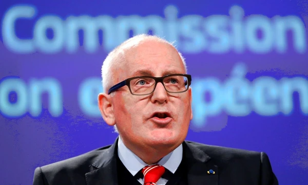 Fransas Timmermansas, Europos Komisijos vicepirmininkas, paskelbė Briuselio poziciją. Francois Lenoir (Reuters / Scanpix).