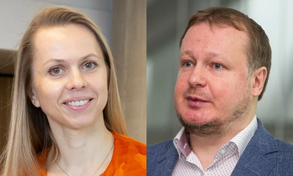 Neringa Rastenytė-Jančiūnienė, „Newsec“ kapitalo rinkų vadovė Baltijos šalyse, Saulius Vagonis, „Ober-Haus“ vertinimo ir rinkos tyrimų departamento vadovas. VŽ koliažas.
