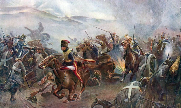 Britų kavaleristų zovada tiesiai į rusų artilerijos gerkles buvo tokia idiotiška, kad rusai netgi vertė negausius belaisvius papūsti, maždaug gal išgėrę šoblėmis mojavo. Christopherio Clarko paveikslas.