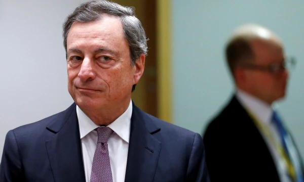 European Central Bank (ECB) President Mario Draghi attends a eurozone finance ministers meeting in Brussels, Belgium, February 19, 2018. REUTERS/Francois Lenoir/File Photo