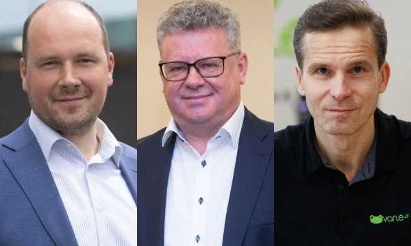 Ž. Mauricas, A. Markauskas, M. Butauskas (iš kairės). VŽ montažas.