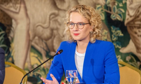 Pirmą kartą parlamento rinkimuose dalyvaujant Laisvės partija surinko 9% balsų.  Aušrinė Armonaitė, Laisvės partijos pirmininkė.  Juditos Grigelytės (VŽ) nuotr.