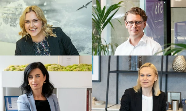Iš kairės: Julija Matisonė, „Neste Lietuva“ generalinė direktorė; Marius Ivanauskas, „Telia Global Services Lithuania“ vadovas; Valerija Buzėnienė, HR grupės „CVO Recruitment I Simplika“ direktorė; Rasma Saulė, „Hres“ vadovė. VŽ koliažas.