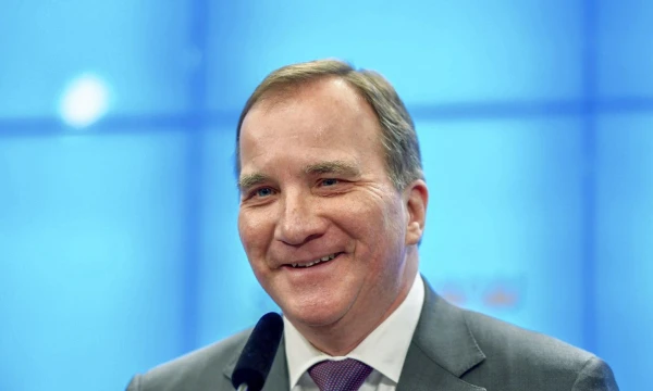 Švedijos premjeru išliko socialdemokratas Stefanas Lofvenas. Jessica Gow (TT/ReutersScanpix) nuotr.