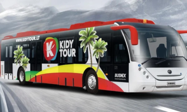 Vilniaus oro uostui skirto „Yutong“ elektrobuso vizualizacija. ASG pav.