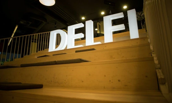 Delfi logotipas. Vladimiro Ivanovo (VŽ) nuotr.