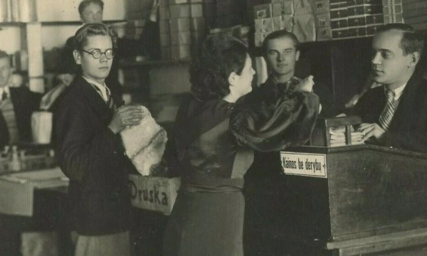 Biržų žemės ūkio draugijos parduotuvė, 1935 m. Biržų krašto muziejaus „Sėla“ nuotr.