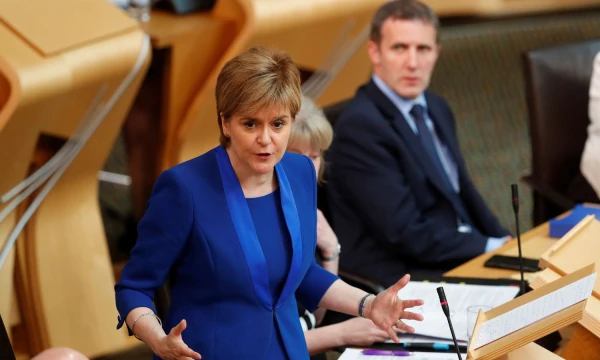 Nicola Sturgeon, Škotijos pirmoji ministrė. Russello Cheyne'o („Reuters“ / „Scanpix“) nuotr.