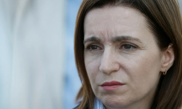 Moldovos prezidentė Maia Sandu Bučoje, Ukrainoje. 2022 m. birželis. Valentyno Ogirenko („Reuters“ / „Scanpix“) nuotr.