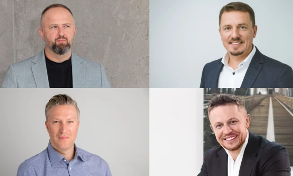 Arvydas Markevičius, UAB „Infes“ generalinis direktorius, Titas Kecorius, UAB „Civinity Engineering“ direktorius, Marius Lazdauskas, UAB „Hotrema“ vadovas ir akcininkas, Tadas Raškauskas, „Inhus“ komercijos direktorius. VŽ koliažas.