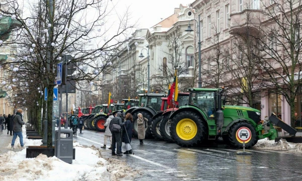 Protestuojantys ūkininkai Vilniuje. Juditos Grigelytės (VŽ) nuotr.